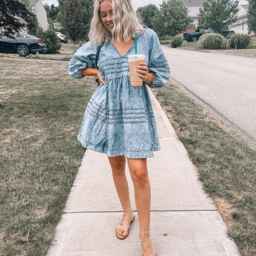 Free People denim mini dress